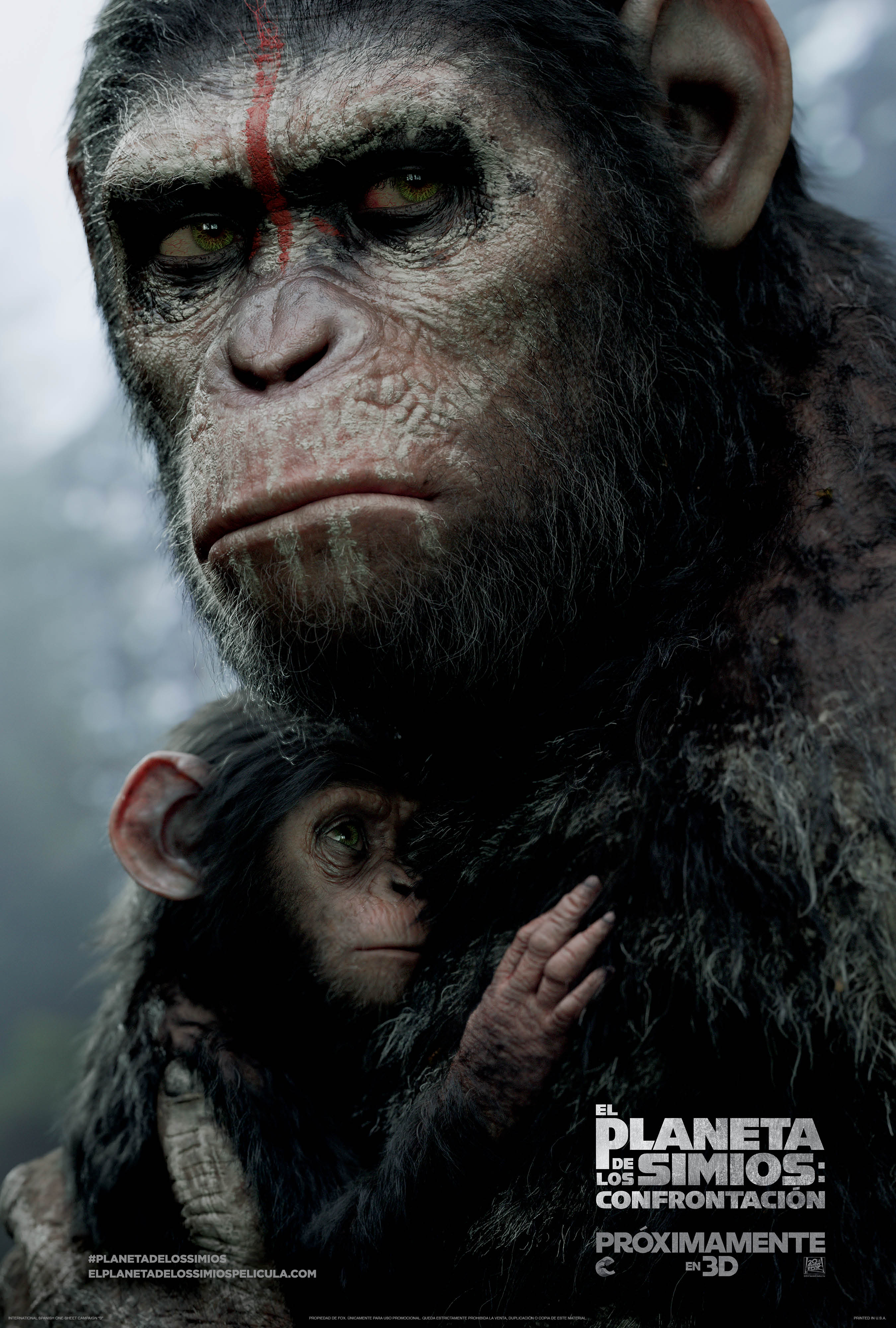 El de los simios Confrontación (3D)